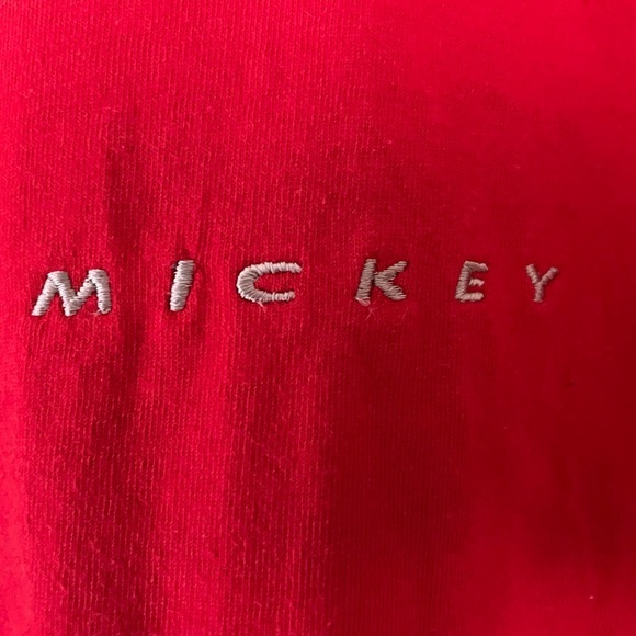 Walt Disney World Women's Red Mickey Mouse Face Tee Sz Large - Picture 3 of 9